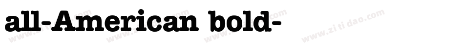 all-American bold字体转换